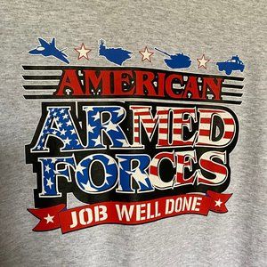 Patriotic T Shirt XL USA Armed Forces Mens EUC
